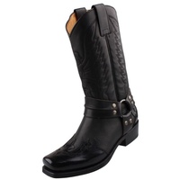 Sendra Boots Biker Stiefel Schwarz - Schwarz