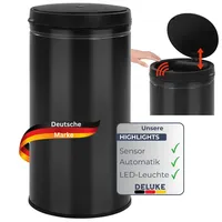 Deluke Sensor Mülleimer 60 l Schwarz