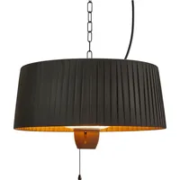 Beliani Halogenlampe Terrassenheizung Schwarz Stahl Aluminium 1500 W Elektrisch