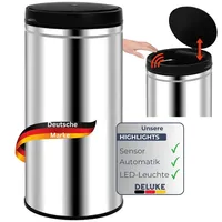 Deluke Sensor Mülleimer 70 l Silber