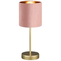 Fischer Leuchten Tischleuchte Nachttischlampe Schlafzimmerlampe Gold Roséfarbe H 34