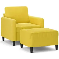 VidaXL Relaxsessel mit Hocker Samt 51 x 80 x