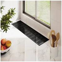 MS Beschläge Lüftungsgitter 150 x 800mm Schwarz