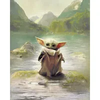 KOMAR Vlies Fototapete Star Wars The Mandalorian Grogu Landscape