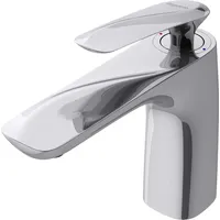 Doporro Design Armatur in Silber Waschbeckenarmatur Bad 16,5 cm