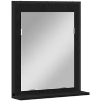 VidaXL Badezimmer Spiegel Schwarz Eiche 50x12x60 cm Holzwerkstoff