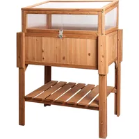 Needs&wants needs&wants® Großes Hochbeet mit Frühbeet-Aufsatz Abdeckung aus Holz