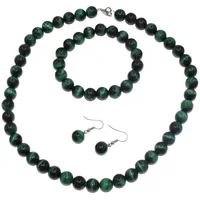 FIRETTI Schmuckset FIRETTI "Multipack Schmuck Geschenk Halskette Edelstein", grün