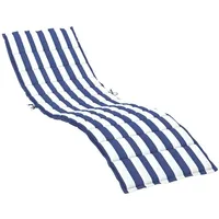 VidaXL Sonnenliegen-Auflage Blau&Weiß Gestreift Oxford-Gewebe