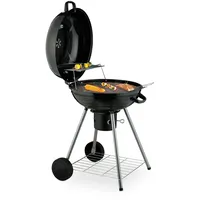 Relaxdays Kugelgrill, Ø 53 cm, 2 Grillrost, Thermometer, Aschesammler,