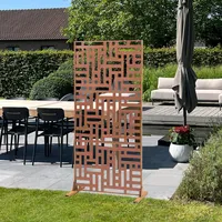 Casa.pro Trennwand Bernalda 180x90 cm Stahl Edelrost