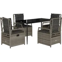VidaXL Gartenmöbel Set 5-tlg. Grau