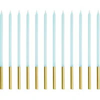 Partydeco SCD-4-011J Kuchenkerze/Wunderkerze Blau 12 Stück(e)