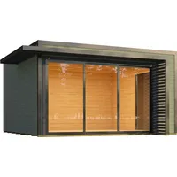 Weka Design Gartenhaus Pure Garden Amberley mit Aluminium-Schiebetür -