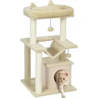 PawHut Katzenbaum Kratzbaum 90 cm creme
