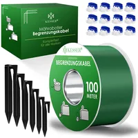 Kesser KESSER® Begrenzungskabel + Erdspieße + Kabelverbinder für Mähroboter