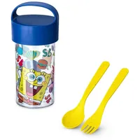 Koziol Snackpot / Trinkflasche 500ml + Besteck