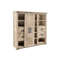 Massivmoebel24 Highboard Mango 142x45x147 lackiert RAILWAY #362 - 2