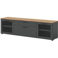 Inn.furn TV-Lowboard in grau und Eiche 185 cm Vitus