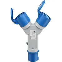 Goobay CEE-Adapter Stecker auf 2X CEE-Kupplung 0,00 m