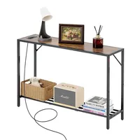 Vevor Schmaler Konsolentisch Eingangstisch Steckdosen Wohnzimmer Flur 106cm