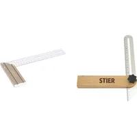 Stier Schreinerwinkel 250 mm & Präzisions-Schmiege 250 mm Set