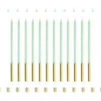 Partydeco Geburtstagskerzen 14cm glatt 12er Set Kuchenkerzen Geburtstag Kerzen