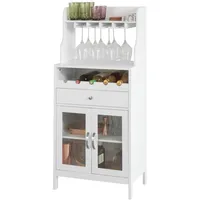 SoBuy Vitrine + Buffetschrank, FSB24-W