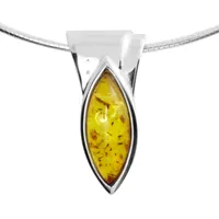 Ostsee-Schmuck Gleiter-Rieke Halsreif Silber 925/000 - Bernstein