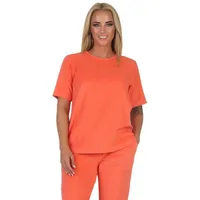 Normann Damen Kurzarm Frottee Schlafanzug Oberteil Pyjama Shirt Mix