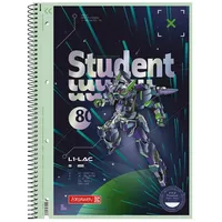 Brunnen Collegeblock Premium Student Robot Heroes kariert DIN A4