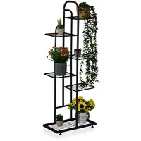 Relaxdays Blumenregal, 6 Ablagen für bis zu 7 Blumen-