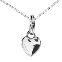 Ostsee-Schmuck Kette mit Anhänger kleines Herz 5 mm Silber