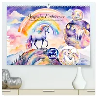Calvendo Magische Einhörner - Traumlandschaften unterm Regenbogen (hochwertiger Premium