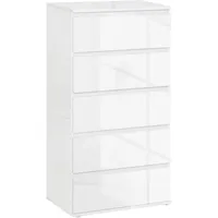 Homcom Kommode Weiß, 55 x 34 x 100 cm