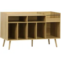 Sweeek Vintage-Möbel xl für Schallplatten mit Holzdekor 130 cm