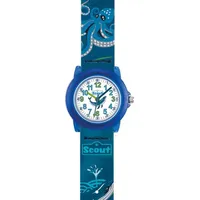 Scout Crystal 280305051 Quarzuhr 30 mm Kunststoffgehäuse Blau Silikonarmband