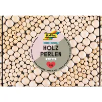 Folia Holzperlen Jumbo-Box 1 kg Bastelperlen naturbraun 2.200 St.