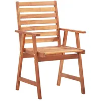 VidaXL Garten-Essstühle 2 Stk. mit Kissen Massivholz Akazie