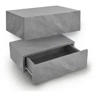 Juskys Wandregal Nachttisch hängend 2er Set Holz 46x30x15 cm