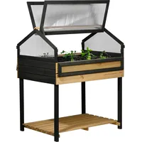 Dobar XXL Hochbeet mit Frühbeet-Aufsatz 100 x 73 x