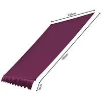 Quick Star Ersatzdach für Klemmmarkise 250x130cm Bordeaux Balkon Sonnensegel