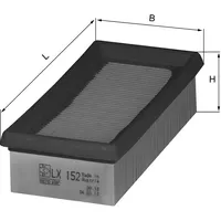 Mahle LX 152 Luftfilter Filtereinsatz u.a. passend für LANCIA