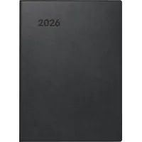 Brunnen Taschenkalender 736 90 2026 | A6, Kunststoff, schwarz