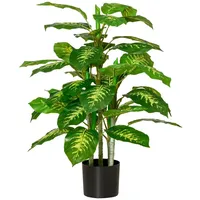 Homcom Künstliche Dieffenbachie groß 95 cm Kunstpflanze, Künstliche Pflanzen