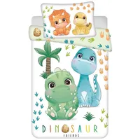 Jerry Fabrics Kinderbettlaken Dino 02 baby Baumwolle, 100/135, 40/60