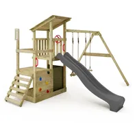 FATMOOSE Spielturm Klettergerüst FruityForest mit Schaukel & Rutsche, Kletterturm