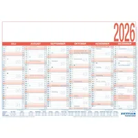 Zettler Arbeitstagekalender 908 kaschiert A4 29,7x21cm 2026