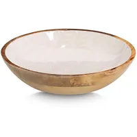 Zeller Schale, Mangoholz, beige, Ø 25x5cm