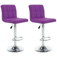 VidaXL Barhocker 2 Stk. Lila Kunstleder